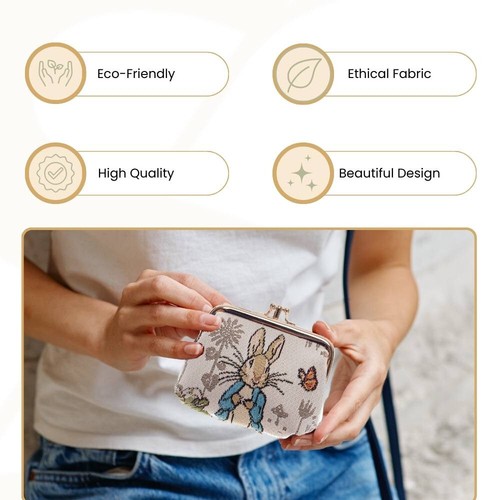Portafoglio design Signare Fibbia Arazzo Cambio Borsa Peter Rabbit Portamoney - Foto 5 di 5