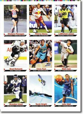 2011 Torah Bright Sports Illustrated 9 Karten Los ''Uncut Sheet'' Mit Chris Paul!