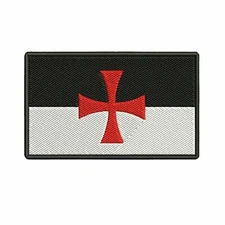 KNIGHTS TEMPLAR ARMOR iron-on PATCH embroidered CRUSADES RELIGIOUS MILITARY