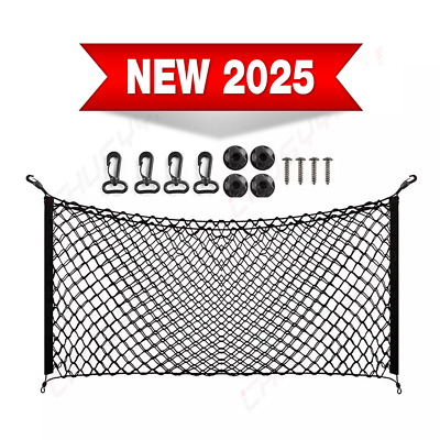 Envelope Style Trunk Cargo Net For Cadillac XLR 2004-2009 - Black Storage Organizer