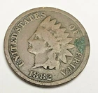 1882 P Indian Head Cent / Penny  CULL   **FREE SHIPPING**