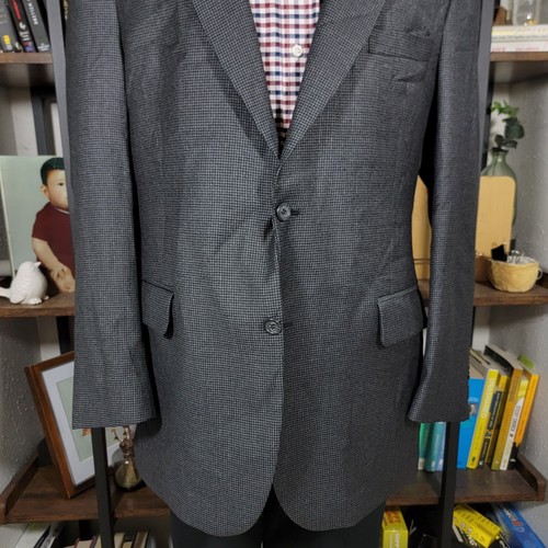 JOS A BANK Herren Sport Mantel Blazer Zwei Knopf Hahnentritt Anthrazit Wolle Gr. 43 L - Bild 12 von 19