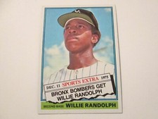 1976 Topps Traded Baseball Willie Randolph New York Yankees  nrmt