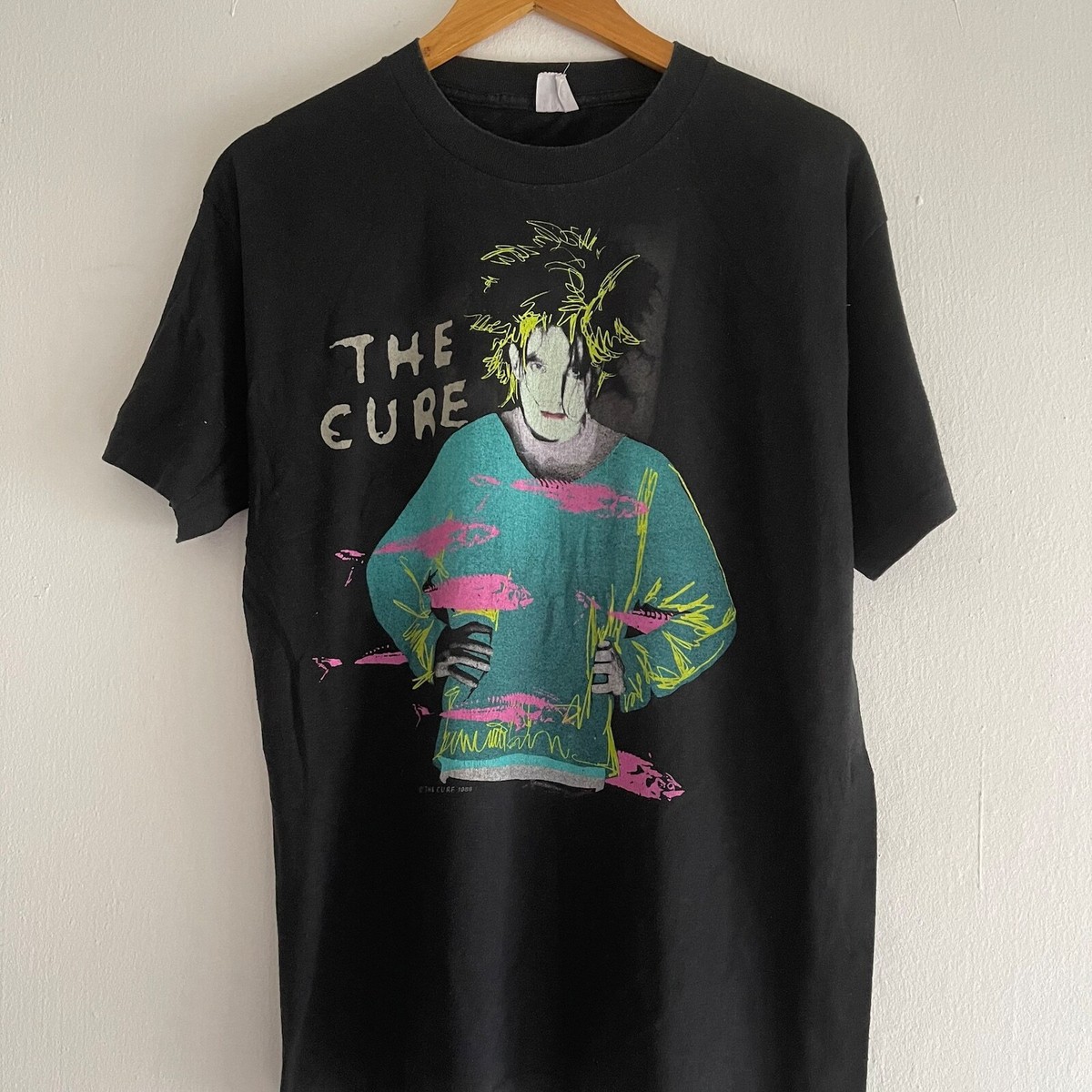 80's The Cure Tシャツ Vintage 80s The Cure 1986 standing On Beach Starring At Sea T