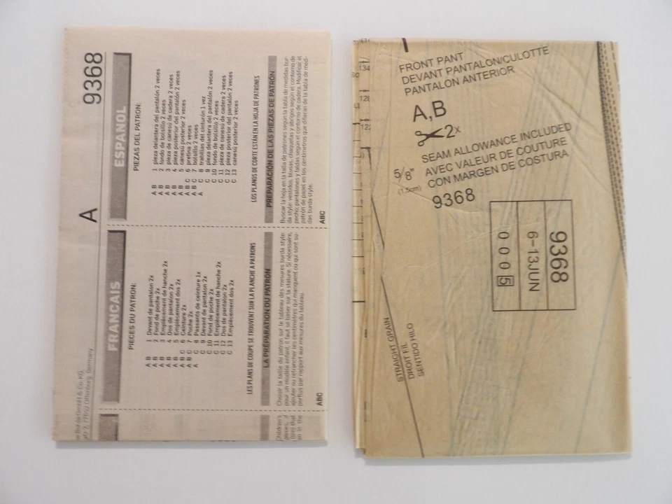 Burda Kids 9368 Pants, Shorts & Capri Sewing Pattern 6-13, Uncut - Image 2 of 3