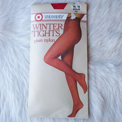 TARGET Winter Tights MIDS Red Pantyhose Vintage Target Vintage Nylon