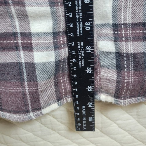 BKE Buckle Pearl Snap Button Down Shirt Size XL Athletic Fit Brown Plaid Cowboy - Picture 5 of 8
