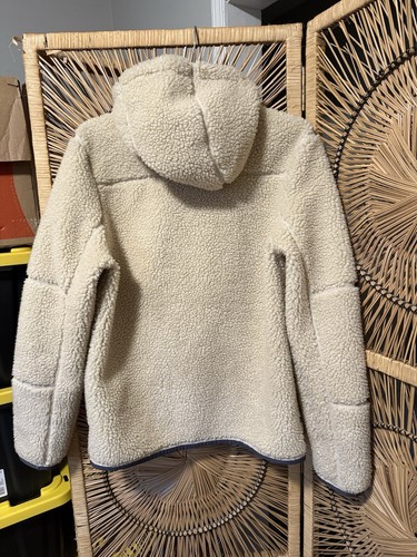Ll Bean Women's Mountain Pile Fleece Hoodie Medium Oatmeal Color - Picture 4 of 9