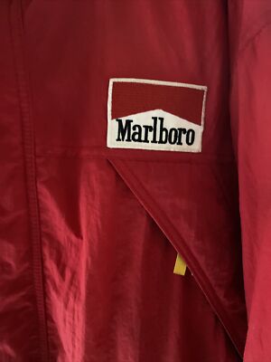 Vintage 90s Marlboro Quilt Lined Red Spellout Full Zip Up Vintage 90s Marlboro Quilt Lined Red Spellout Full Zip Up