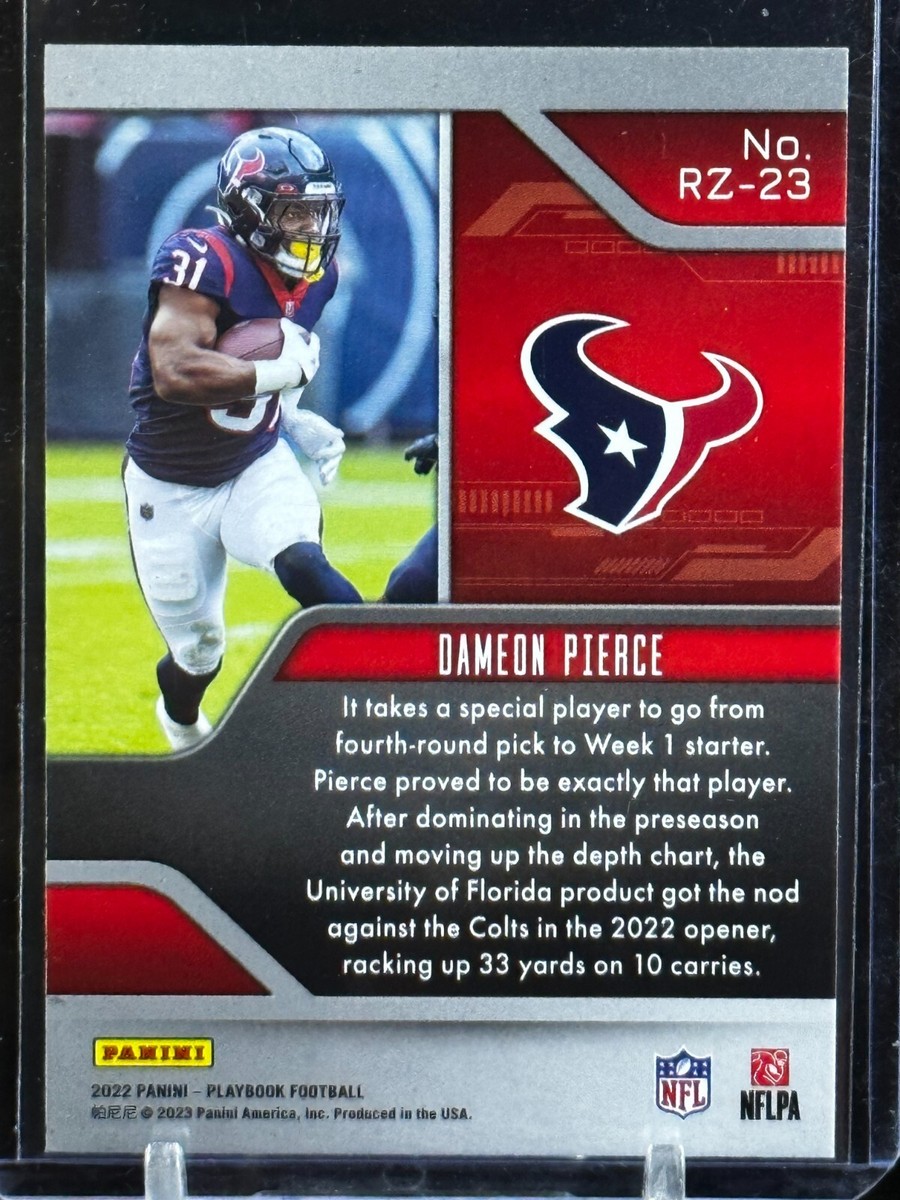 2022 Panini Playbook Red Zone Dameon Pierce #RZ-23 | eBay