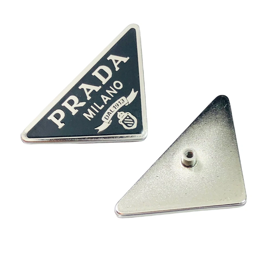 Gafas de sol PRADA PR 09ZS PR 10ZS negras/plateadas logotipo lateral de repuesto con tornillos Foto 3 de 4