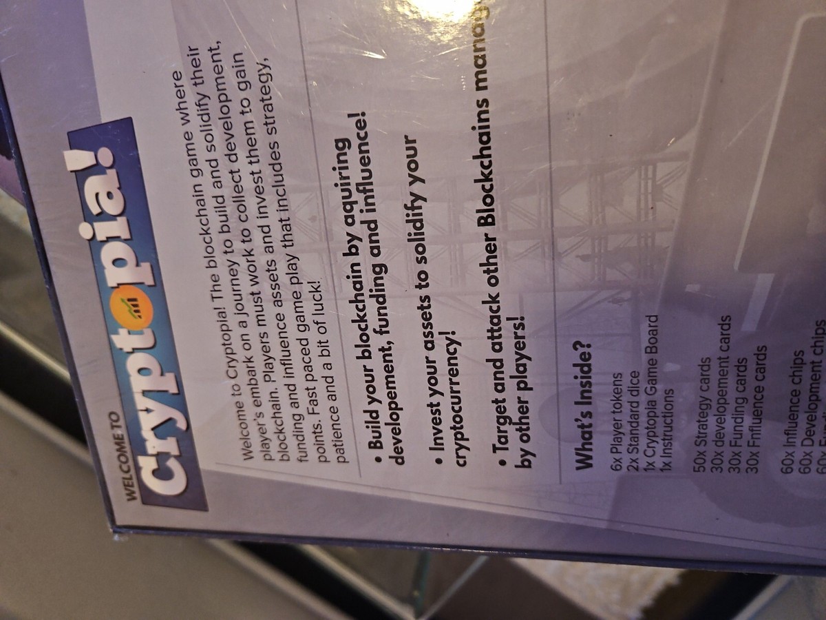 Cryptopia Board Game / Crypto Currency Game Up To 6 Players / Crypto Game