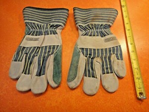 Vintage PAIR GEMPLER'S NOS LARGE LEATHER GLOVES TOOL LANDSCAPE HOME HEAVY DUTY