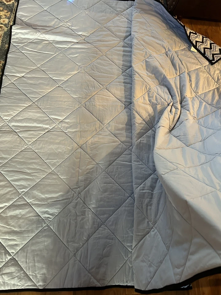 Victoria's Secret розовый Aztec шеврон зигзаг черный и синий полный одеяло 84 x 88 - Изображение 4 из 4