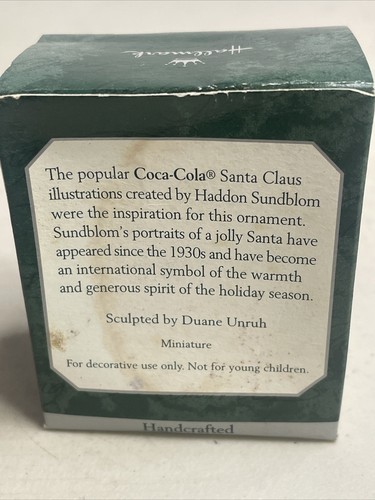 1998 HALLMARK Coca-Cola Time Santa Ornament ELF Miniature Keepsake Christmas - Picture 3 of 4