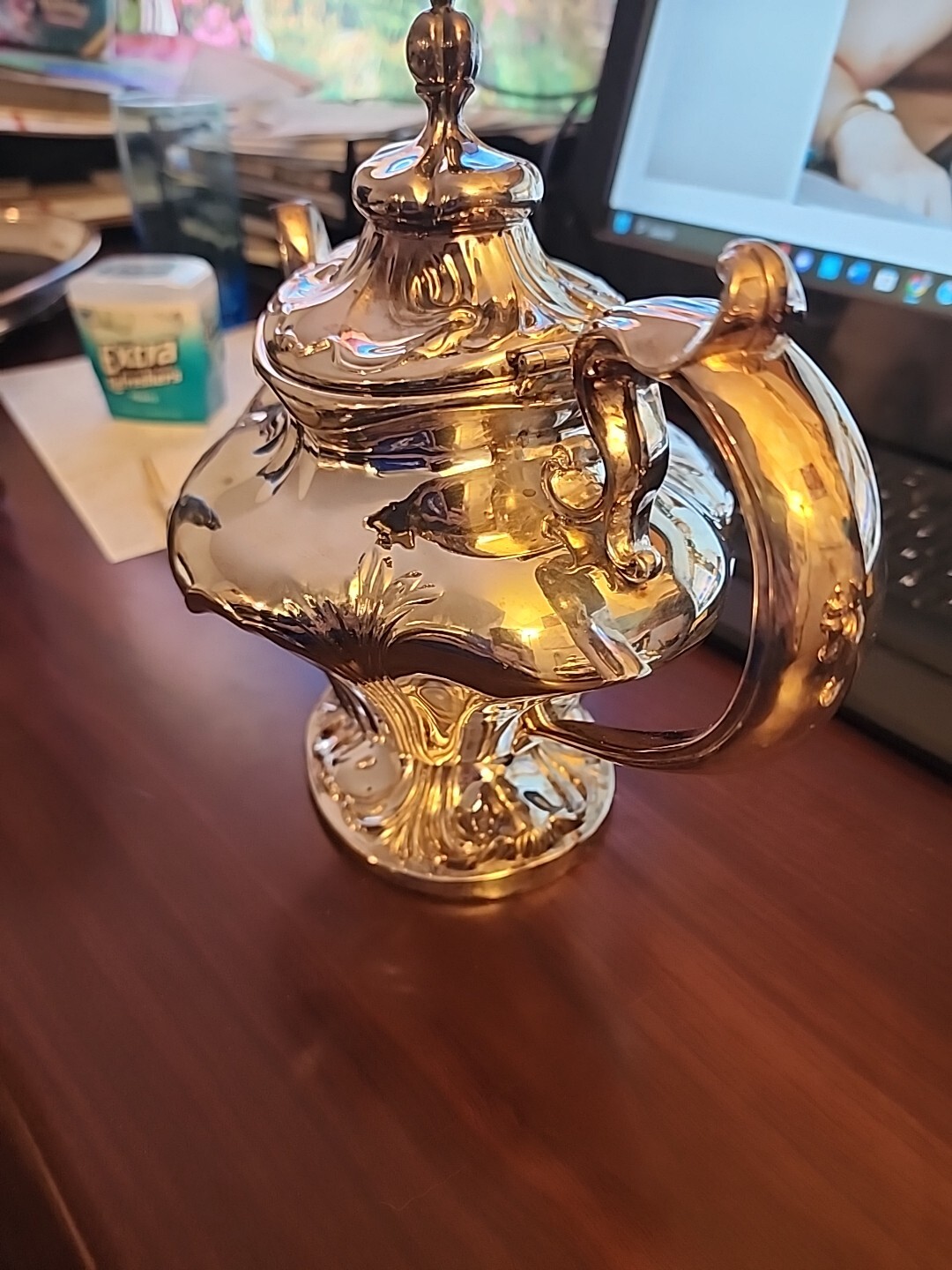 Antique Pairpoint Mfg Quadruple Silver Plated 3-piece Tea/Coffee Set #387 C.1904