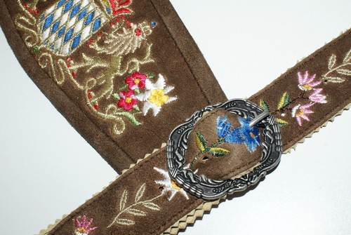 Hosenträger Bayernträger Lederhose Werdenfelser-Träger Lederhosenträger Leder - Bild 12 von 13