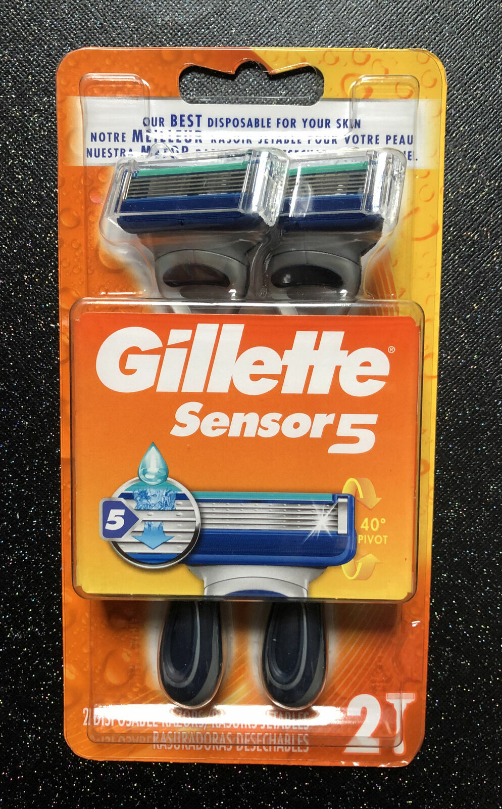 Gillette Sensor 5, 5 Blades/2 Disposable Razors . NEW in sealed ...