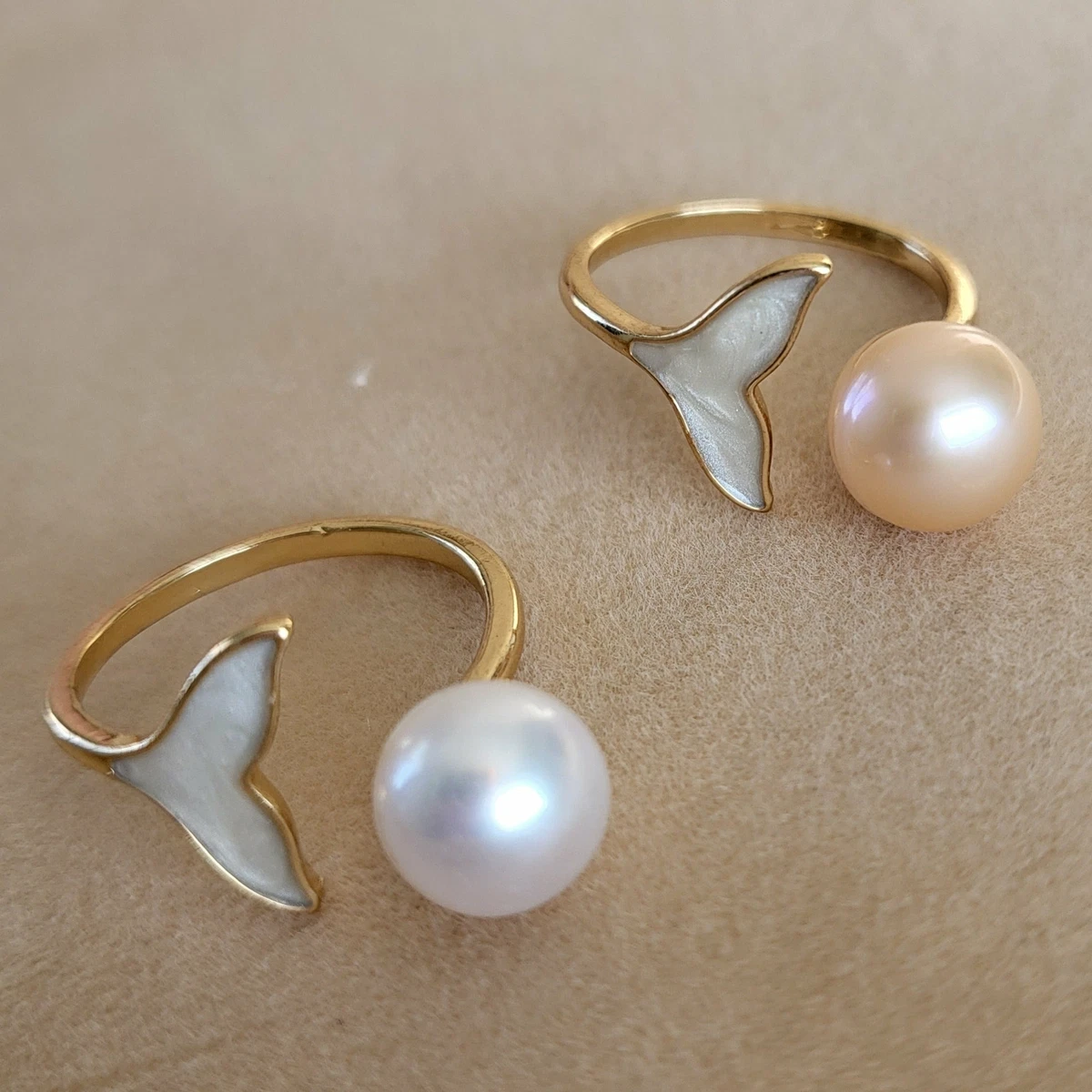 Mermaid pearl ring outlet