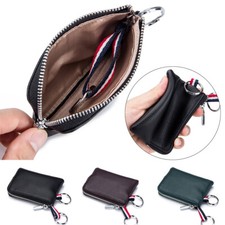 Women's Small Coin Purse Change Pouch Wallet Zipper Card Holder with Key Chain