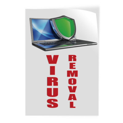 Door Decals Vertical Vinyl Stickers Multiple Sizes Virus Removal Vinyl Business