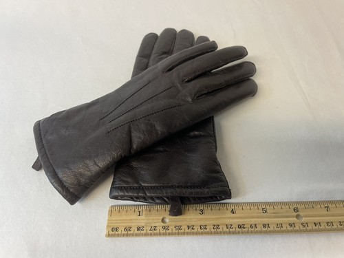 Ladies Soft Brown Cow Hide Leather Driving Gloves - Picture 9 of 14