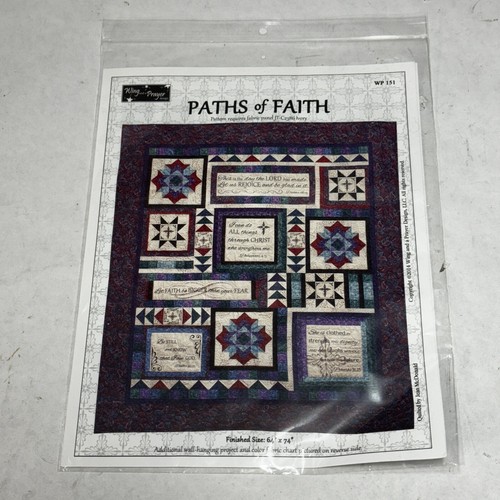 PATHS of FAITH Quilt Pattern by Wing and a Prayer 64"x74" - Picture 5 of 5
