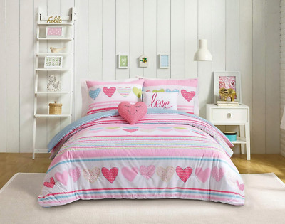 Urban Playground Daphne 5-Piece Heart Full Comforter Queen Bed Set