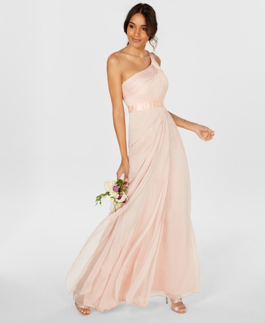 Pink Chiffon Party Evening Dress Gown 