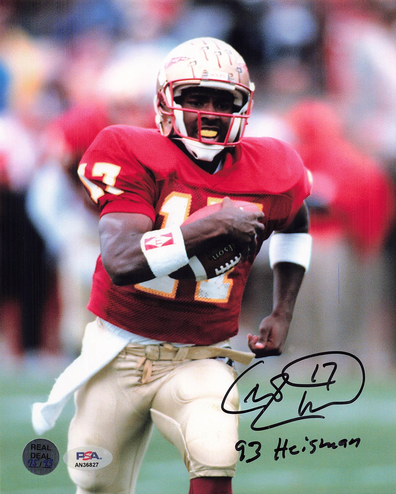 Charlie Ward 93 Heisman Autographed Signed 8x10 Photo Autograph PSA/DNA AN36827 