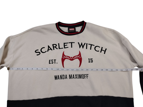 Marvel Scarlet Witch Panel Adult Medium Crewneck Sweatshirt, Embroidered - Picture 8 of 11