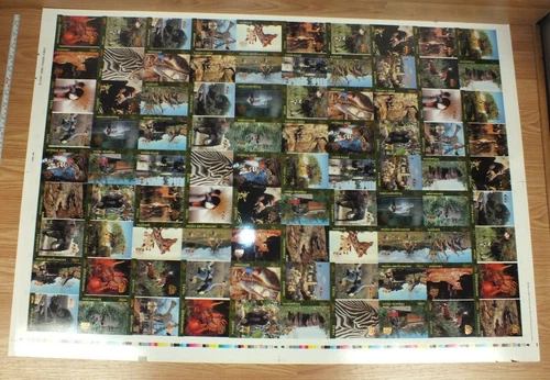 Disney's Animal Kingdom 40" x 27" Uncut Proof Sheet Trading Cards *RARE* NOS