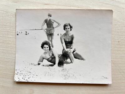 1960s Gemini Young woman Legs Naked Torso Sea Beach Photo Vintage photo