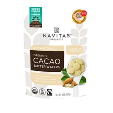 Cacao Butter Wafers 8 Oz By Navitas Organics