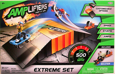 JAKKS PACIFIC,AMPLIFIERS,EXTREME SET,W/ LAUNCHER,RIDER,RAMP,& CONNECTORS,AGE 8+ 