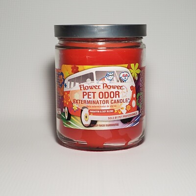 Flower Power - Pet & Smoke Odor Exterminator Candle - 13 oz. - Made in USA