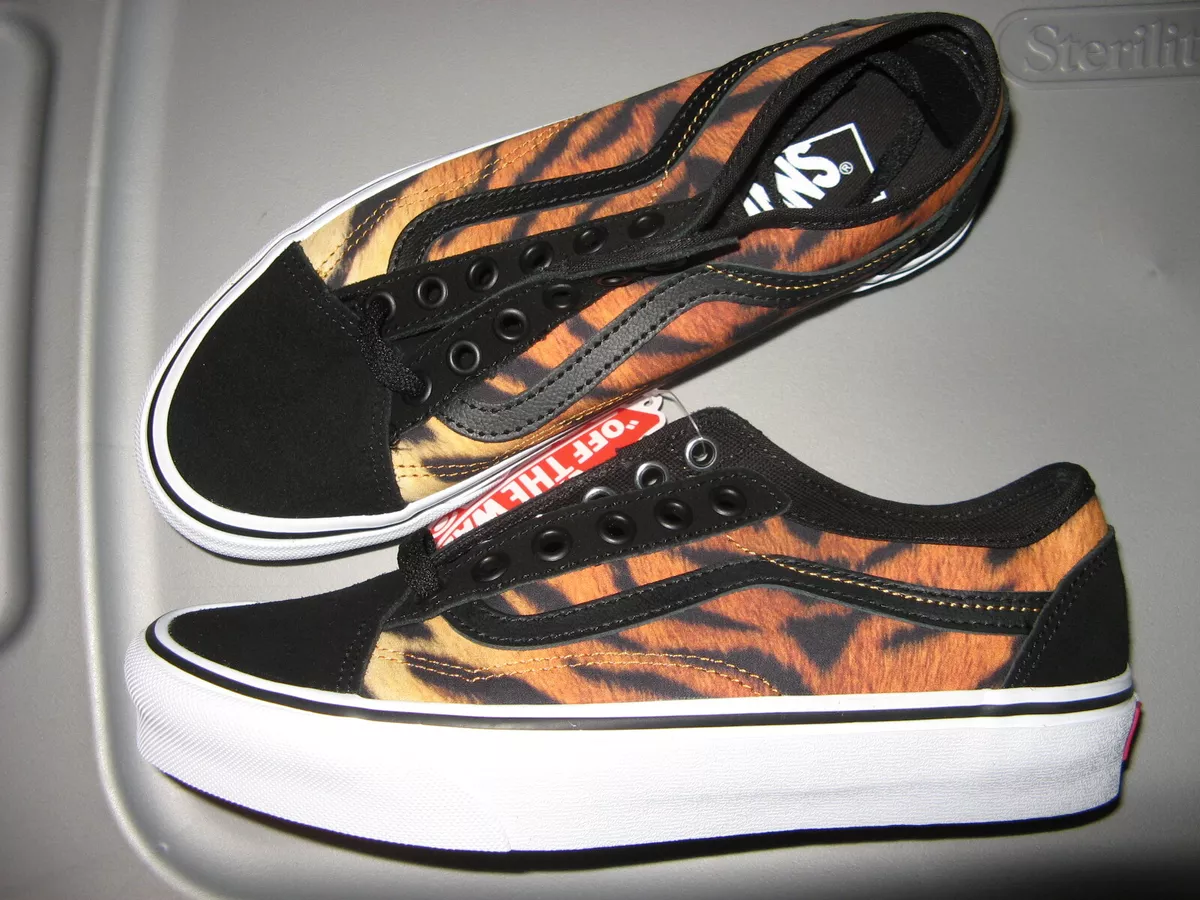 Vans Old Skool Tapered Womens Skate Skateboard Shoes Black Tiger