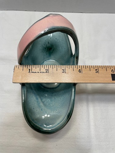 Vtg. 1950's Hull Pottery Pink/Green Basket #56 - 第 7/7 張圖片