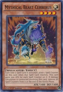 Mythical Beast Cerberus - BP03-EN018 - Common - 1st Edition x3 - Near Mint