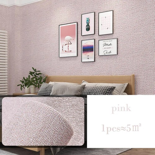 10M Thicken Self Adhesive Thermal Insulation Wallpaper Linen Plain Wall Sticker - Picture 7 of 13
