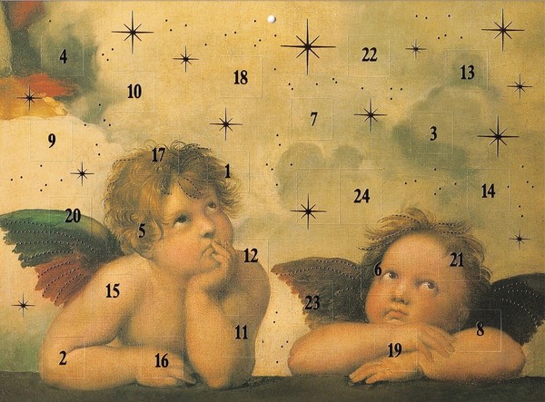 Nostalgischer Adventskalender A4 Raffael Engel-image