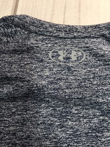 Under Armour Men's The Tech Tee Short Sleeve T-Shirt Blue Black Speckle Size M - Picture 7 of 8