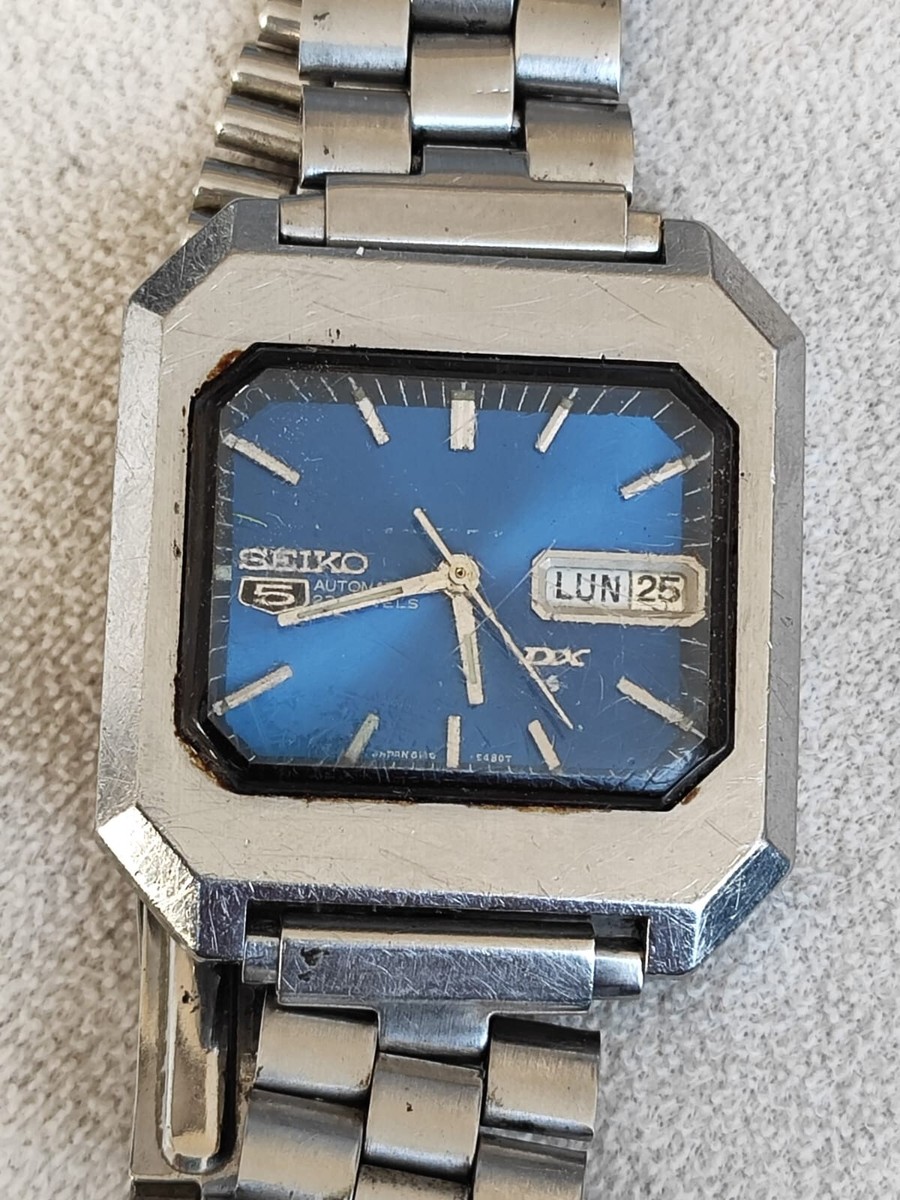 SEIKO 6106-8040 DX TV 23J AUTOMATIC DX Blue Dial WORKING | eBay