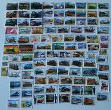 Trains/Railways/Railroad Stamps Collection - 100 to 1000 Different Stamps 