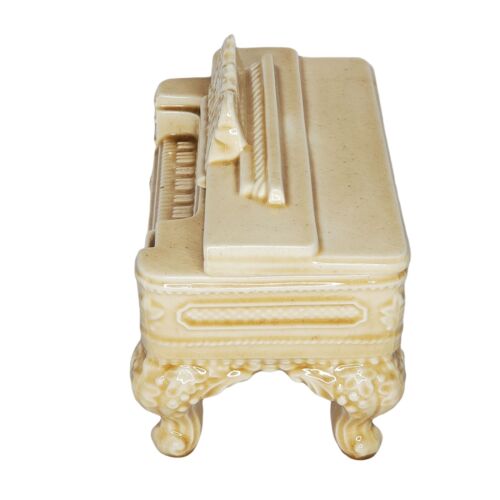 Barattolo biscotti pianoforte quadrato vintage California Metlox beige marrone chiaro - Foto 3 di 12