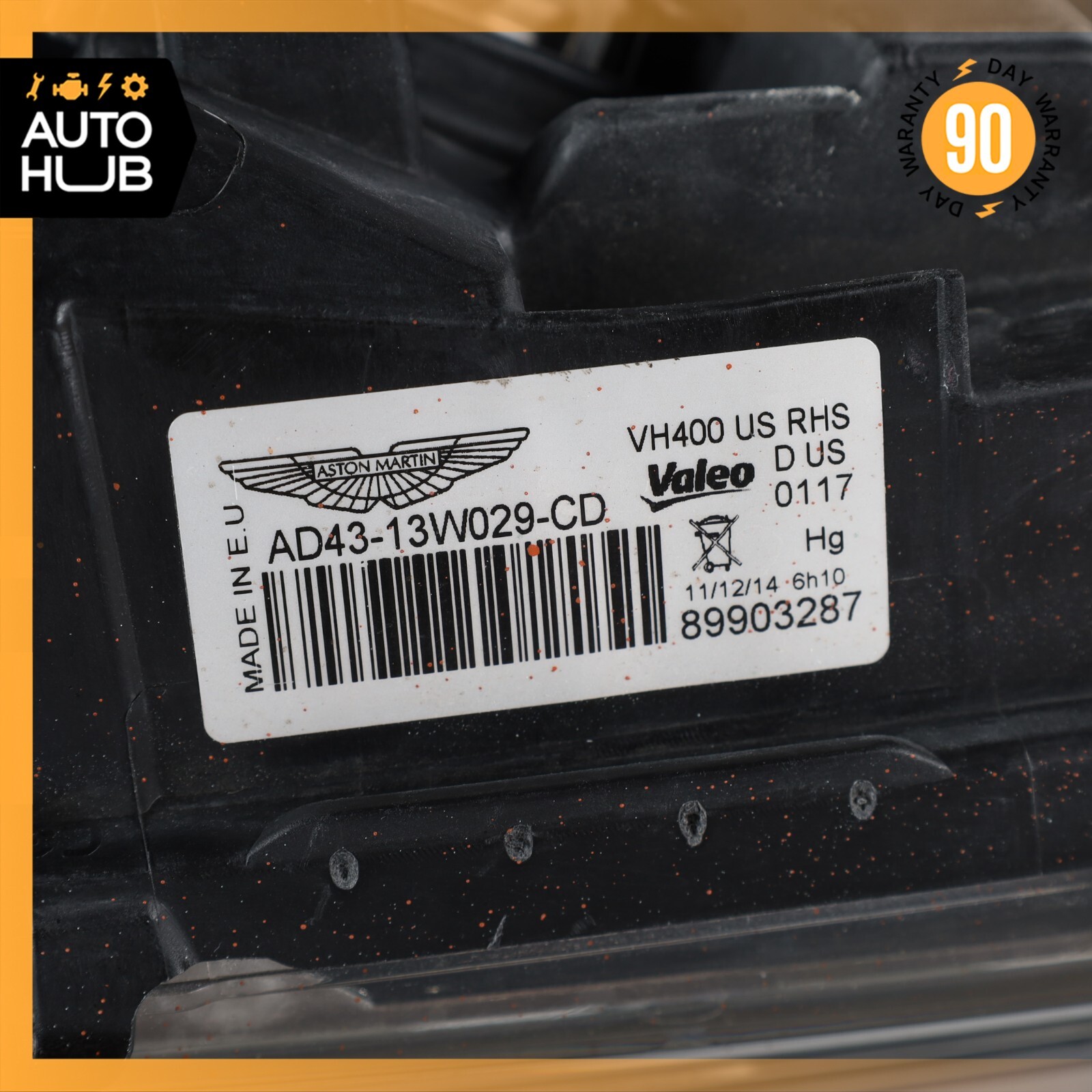 10-19 Aston Martin Rapide DB9 Right Side Headlight Xenon Lamp AD4313W029CD OEM