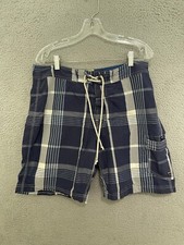 J. Crew Mens Boardshorts Size 34 Lined Swim Trunks Plaid The Original Longboard