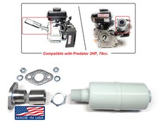 Straight Exhaust With Muffler for: Predator 79cc 3HP