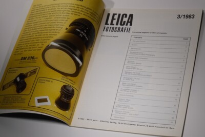 趣味 LEICA FOTO GRAFIE ENGLISH EDITION LEICA FOTOGRSFIE MAGAZINE 1983 3 ENGLISH EDITION JÜRGEN WINKLER | eBay
