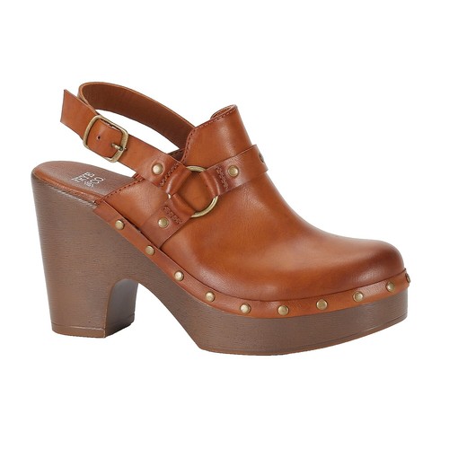 Frye Clara “O-ring” Clogs NWOB Frye Clara O Ring Wooden Clogs Distressed Leather  main image 3